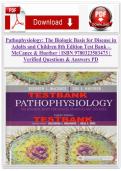 Pathophysiology&colon; The Biologic Basis for Disease in Adults and Children 8th Edition Test Bank &ndash; McCance & Huether &vert; ISBN 9780323583473 &vert; Verified Questions & Answers PDF