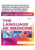 Test Bank The Language of Medicine 12th Edition by Davi-Ellen Chabner ISBN 9780443107795 All Chapters Complete A&plus; 2026
