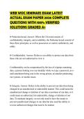 WEB WOC SEMINARS EXAM LATEST ACTUAL EXAM PAPER 2026 COMPLETE QUESTIONS WITH 100&percnt; VERIFIED SOLUTIONS GRADED A&plus;