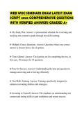 WEB WOC SEMINARS EXAM LATEST EXAM SCRIPT 2026 COMPREHENSIVE QUESTIONS WITH VERIFIED ANSWERS GRADED A&plus;