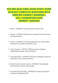 NLN NEX Math FINAL EXAM STUDY GUIDE  2026&sol;2027 COMPLETE QUESTIONS WITH  VERIFIED CORRECT ANSWERS &vert;&vert;  100&percnt; GUARANTEED PASS  <NEWEST VERSION> 