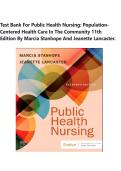 Test Bank For Public Health Nursing&colon; Population-Centered Health Care In The Community 11th Edition by Marcia Stanhope And Jeanette Lancaster &vert;Latest 2026