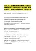 WEB WOC SEMINARS EXAM LATEST FINAL PAPER 2026 COMPLETE QUESTIONS WITH CORRECT VERIFIED ANSWERS GRADED A&plus;