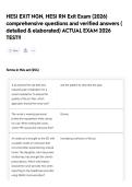 HESI EXIT NGN&comma; HESI RN Exit Exam   &lpar;2026&rpar; comprehensive questions and verified answers &lpar; detailed & elaborated&rpar; ACTUAL EXAM 2026 TEST&excl;&excl;