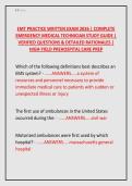 EMT Practice Written Exam 2026 &vert; Complete Emergency Medical Technician Study Guide &vert; Verified Questions & Detailed Rationales &vert; High-Yield Prehospital Care Prep