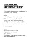 WEST COAST EMT BLOCK 1 COMPREHENSIVE TEST BANK 2026 COMPLETE ANSWERS ACCURATE