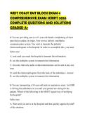 WEST COAST EMT BLOCK EXAM 4 COMPREHENSIVE EXAM SCRIPT 2026 COMPLETE QUESTIONS AND SOLUTIONS GRADED A&plus;