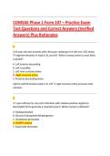 COMSAE Phase 1 Form 107 &ndash; Practice Exam Test Questions and Correct Answers &lpar;Verified Answers&rpar; Plus Rationales