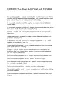 ECON 251 FINAL EXAM QUESTIONS AND ANSWERS