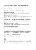 ECON 251 EXAM 1 QUESTIONS AND ANSWERS
