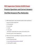 NYC Supervisor Painter &lpar;CUNY&rpar; Exam Practice Questions and Correct Answers &lpar;Verified Answers&rpar; Plus Rationales