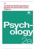 Test Bank for OpenStax Psychology 2e Questions and Answers 100&percnt; Correct Grade A &plus; 