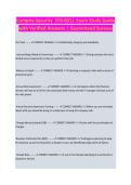 CompTIA Security SY0 &ndash; Complete Exam Study Guide 2026&sol;2027 with Verified Answers &vert; Newest Version&period; A&plus;