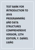 9781292221878 edition&rsqb;-COMPLETE TEST BANK FOR INTRODUCTION TO JAVA PROGRAMMING AND DATA STRUCTURES COMPREHENSIVE VERSION&comma; 12TH EDITION&comma; Y&period; DANIEL LIANG&period;