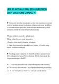 HESI RN ACTUAL EXAM 2026 QUESTIONS WITH SOLUTIONS GRADED A&plus;