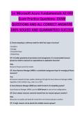 First Microsoft Azure Fundamentals AZ &ndash; Complete Exam Study Guide 2026&sol;2027 with Verified Answers &vert; Newest Version&period; A&plus;