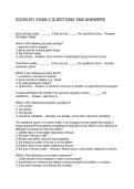 ECON 251 EXAM 2 QUESTIONS AND ANSWERS