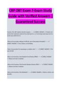 CBP OBT Exam 7 &ndash; Complete Exam Study Guide 2026&sol;2027 with Verified Answers &vert; Newest Version&period; A&plus;