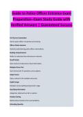 Police Officer Entrance Exam Preparation &ndash; Complete Exam Study Guide 2026&sol;2027 with Verified Answers &vert; Newest Version&period; A&plus;