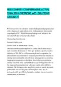 HESI COMPASS COMPREHENSIVE ACTUAL EXAM 2026 QUESTIONS WITH SOLUTIONS GRADED A&plus;