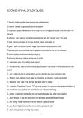 ECON 251 FINAL STUDY GUIDE