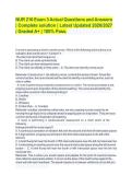NUR 216 Exam 3 Actual Questions and Answers &vert; Complete solution &vert; Latest Updated 2026&sol;2027 &vert; Graded A&plus; &vert; 100&percnt; Pass&period;