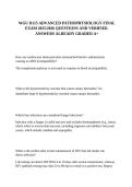 WGU D115 Advanced Pathophysiology Final Exam &ndash; Verified Questions & Answers&comma; Graded A&plus;