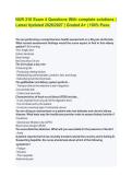 NUR 216 Exam 4 Questions With complete solutions &vert; Latest Updated 2026&sol;2027 &vert; Graded A&plus; &vert; 100&percnt; Pass&period;