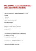 NRS 450 EXAM 2 QUESTIONS COMPLETE WITH 100&percnt; VERIFIED ANSWERS 2026&sol;2027