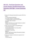 SDV 101 &ndash; Final Exam Questions and  Correct Answers &lpar;Verified Answers&rpar; Plus  Rationales 2026 Q&A &vert; Instant Download  Pdf
