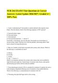 NUR 216 EXAM 5 Test Questions & Correct Answers &vert; Latest Update 2026&sol;2027 &vert; Graded A&plus; &vert; 100&percnt; Pass&period;