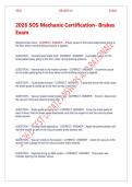 2026 SOS Brake Certification Exam Prep&colon; Complete Practice Test with Detailed Rationales &lpar;Latest Michigan Update&rpar;