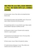 HESI PEDS RN 2026 REAL EXAM VERSION 1 & 2 FULL TEST BANK WITH 100&percnt; CORRECT ANSWERS