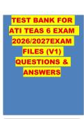 ATI TEAS 6 Exam Test Bank &lpar;V1&rpar; 2026&sol;2027 &ndash; Questions & Verified Answers
