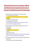National Board Inservice Inspector &lpar;NB-IS&rpar; Certification Exam Questions And Correct Answers &lpar;Verified Answers&rpar; Plus Rationales 