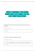 MRI PHYSICS QUIZ 1 QUESTIONS WITH CORRECT ANSWERS