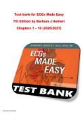  ECGs Made Easy &lpar;7th Edition&rpar; &ndash; Test Bank &ndash; Chapters 1&ndash;10 &ndash; 2026&sol;2027 &ndash; Complete Practice Questions with Answers