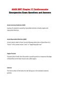 AAOS EMT Chapter 17 Cardiovascular Emergencies Exam Questions and Answers