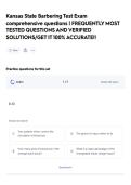 Kansas State Barbering Test Exam comprehensive questions &vert; FREQUENTLY MOST TESTED QUESTIONS AND VERIFIED SOLUTIONS&sol;GET IT 100&percnt; ACCURATE&excl;&excl;
