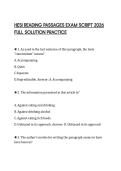 HESI READING PASSAGES EXAM SCRIPT 2026 FULL SOLUTION PRACTICE