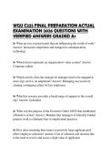 WGU C232 FINAL PREPARATION ACTUAL EXAMINATION 2026 QUESTIONS WITH VERIFIED ANSWERS GRADED A&plus;