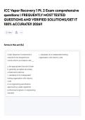 ICC Vapor Recovery 1 Pt&period; 2 Exam comprehensive questions &vert; FREQUENTLY MOST TESTED QUESTIONS AND VERIFIED SOLUTIONS&sol;GET IT 100&percnt; ACCURATE&excl;&excl; 2026&excl;&excl;