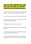 WGU C232 FINAL PREPARATION LATEST EXAM 2025 TEST BANK 2026 UPDATED QUESTIONS WITH ANSWERS GRADED A&plus;