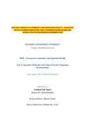 WGU D028 CONCEPTS IN COMMUNITY AND POPULATION HEALTH &ndash; CRAB APPLE VALLEY OUTBREAK SIMULATION TASK 4&colon; INTEGRATIVE REFLECTION AND CLINICAL PRACTICE EXPERIENCE DOCUMENTATION