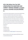 ATLS 10th Edition Post Test 2025  UPDATE&sol;PRACTICE QUESTIONS AND  CORRECT VERIFIED ANSWERS &lpar;complete  solutions&rpar; ASSURED SUCCESS&sol;GRADED  A&plus;