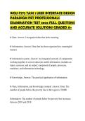 WGU C773 TASK 1 USER INTERFACE DESIGN PARADIGM PET PROFESSIONALS EXAMINATION TEST 2026 FULL QUESTIONS AND ACCURATE SOLUTIONS GRADED A&plus;
