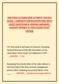 One Yield V2 Exam 2026 Ultimate Success Guide &vert; Complete Certification Prep with Latest Questions & Verified Answers &vert; Already Graded A&plus; High-Score Study System