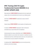 EPIC Training COG170 Cogito  Fundamentals Exam&vert;&vert; GRADED A&plus;&vert;&vert;  LATEST UPDATE 2026