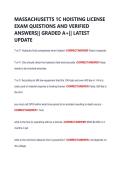 MASSACHUSETTS 1C HOISTING LICENSE  EXAM QUESTIONS AND VERIFIED  ANSWERS&vert;&vert; GRADED A&plus;&vert;&vert; LATEST  UPDATE 