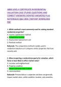 ABBE Level 6 Certificate in Residential Valuation Case Studies &ndash; Questions & Answers